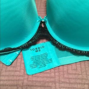 Torrid Bra 40 D Teal and Black